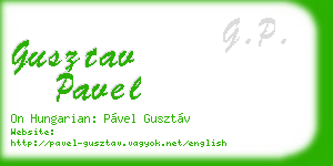 gusztav pavel business card